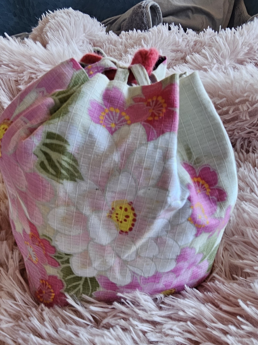 Japanese Kimono Drawstring Wristlet NEW!